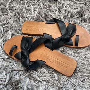 Gently Used Antonio Melani Black Sandals Women’s Size 9